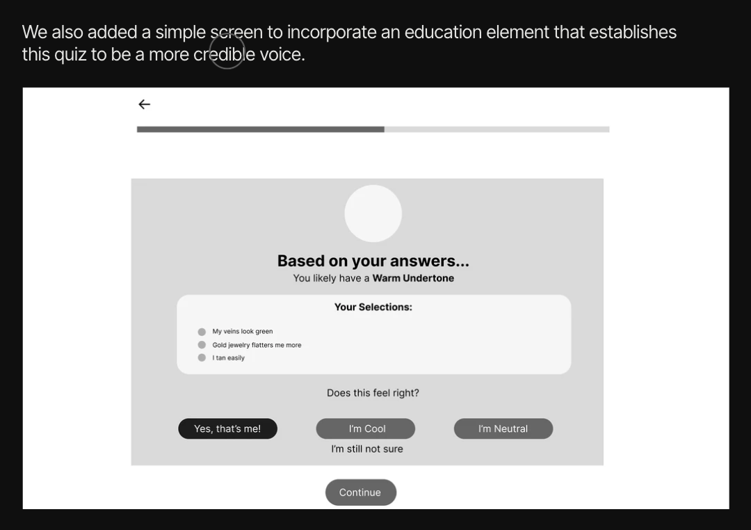 low-fidelity screens: undertone education>
  </div>

    <div class=